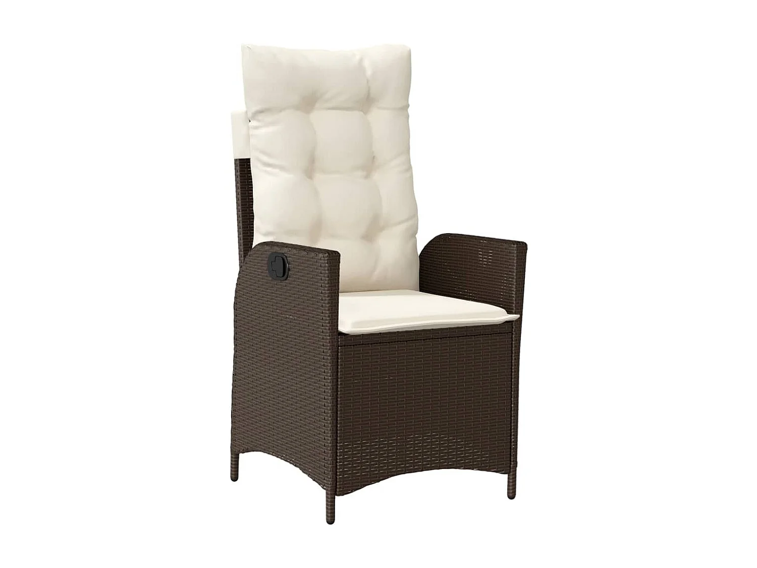 Ensemble à manger de jardin et coussins 9 pcs marron poly rotin