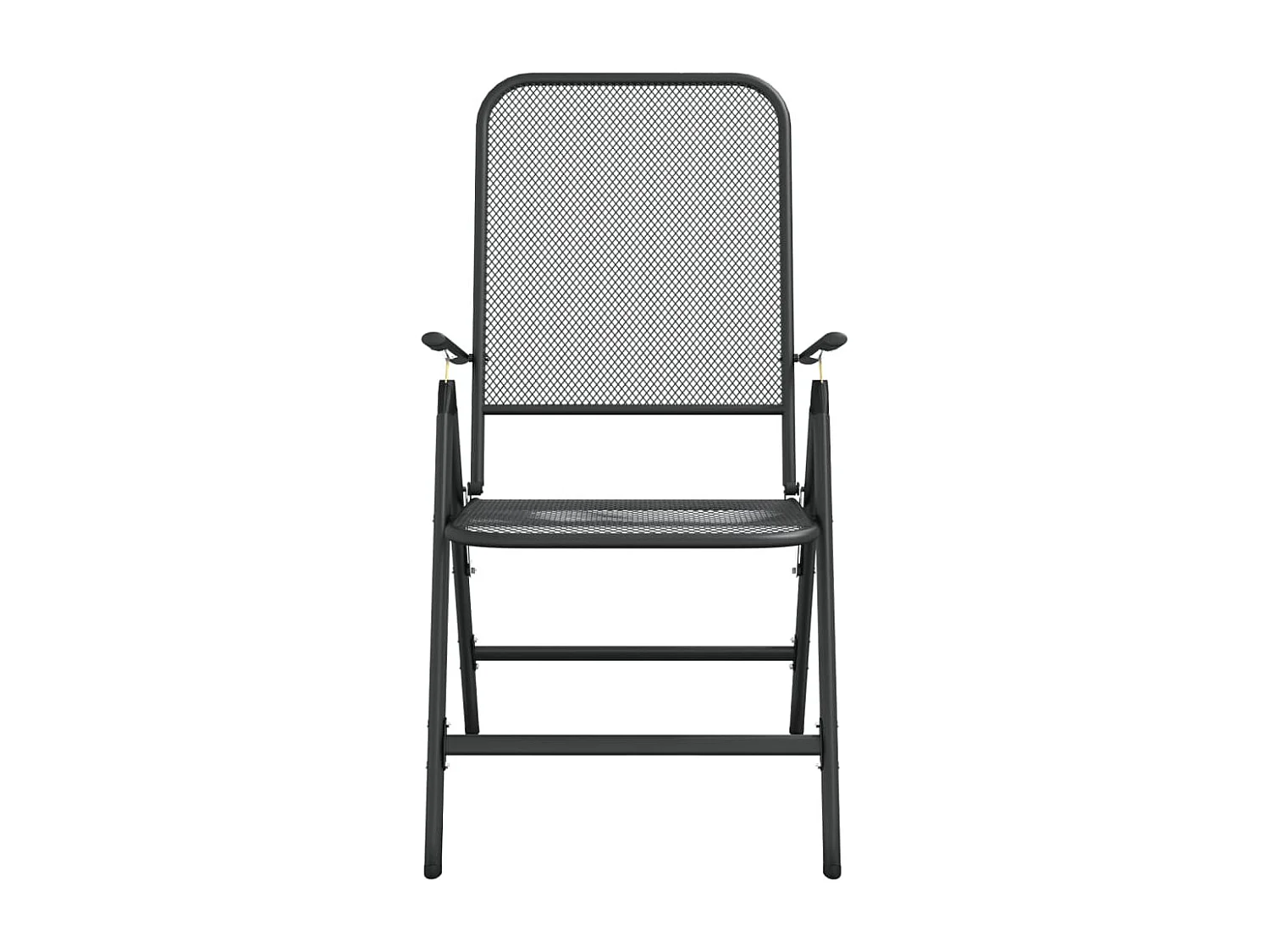 Ensemble à manger de jardin 7 pcs anthracite métal maille