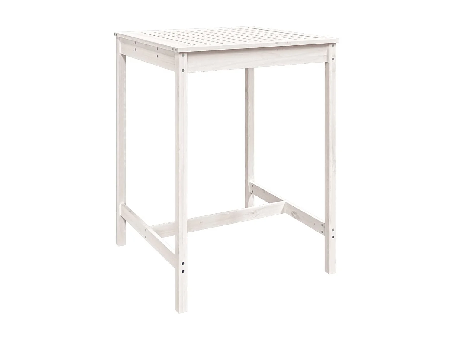 Ensemble de bar de jardin 3 pcs blanc bois de pin massif