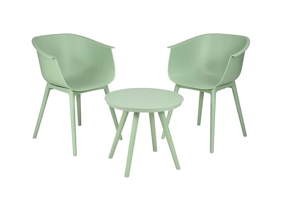 ProGarden Ensemble de meubles de patio 3 pcs PP vert