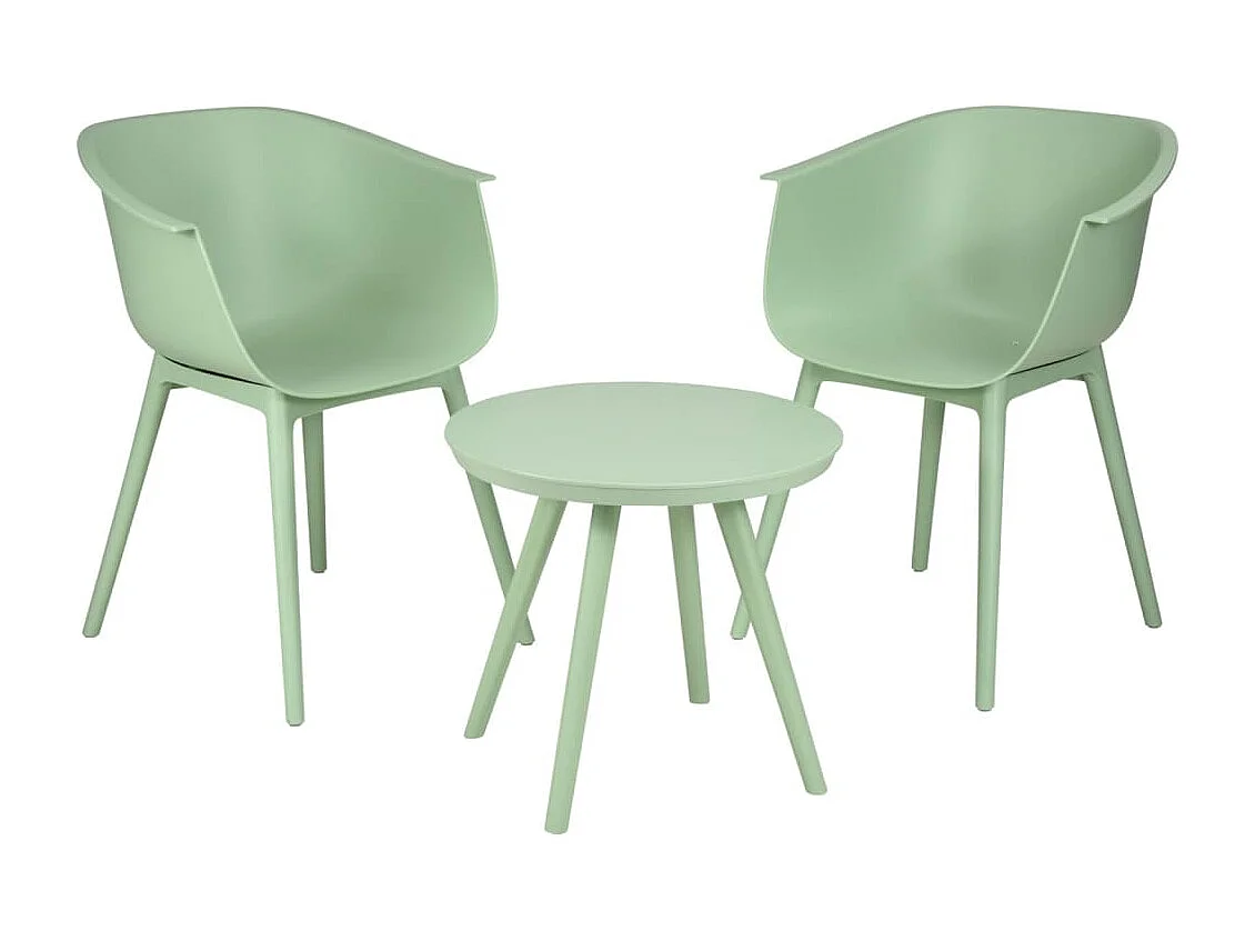 ProGarden Ensemble de meubles de patio 3 pcs PP vert