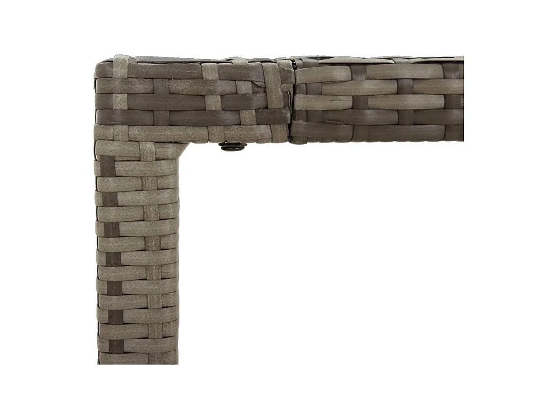 Ensemble à manger jardin et coussins 7 pcs gris rotin