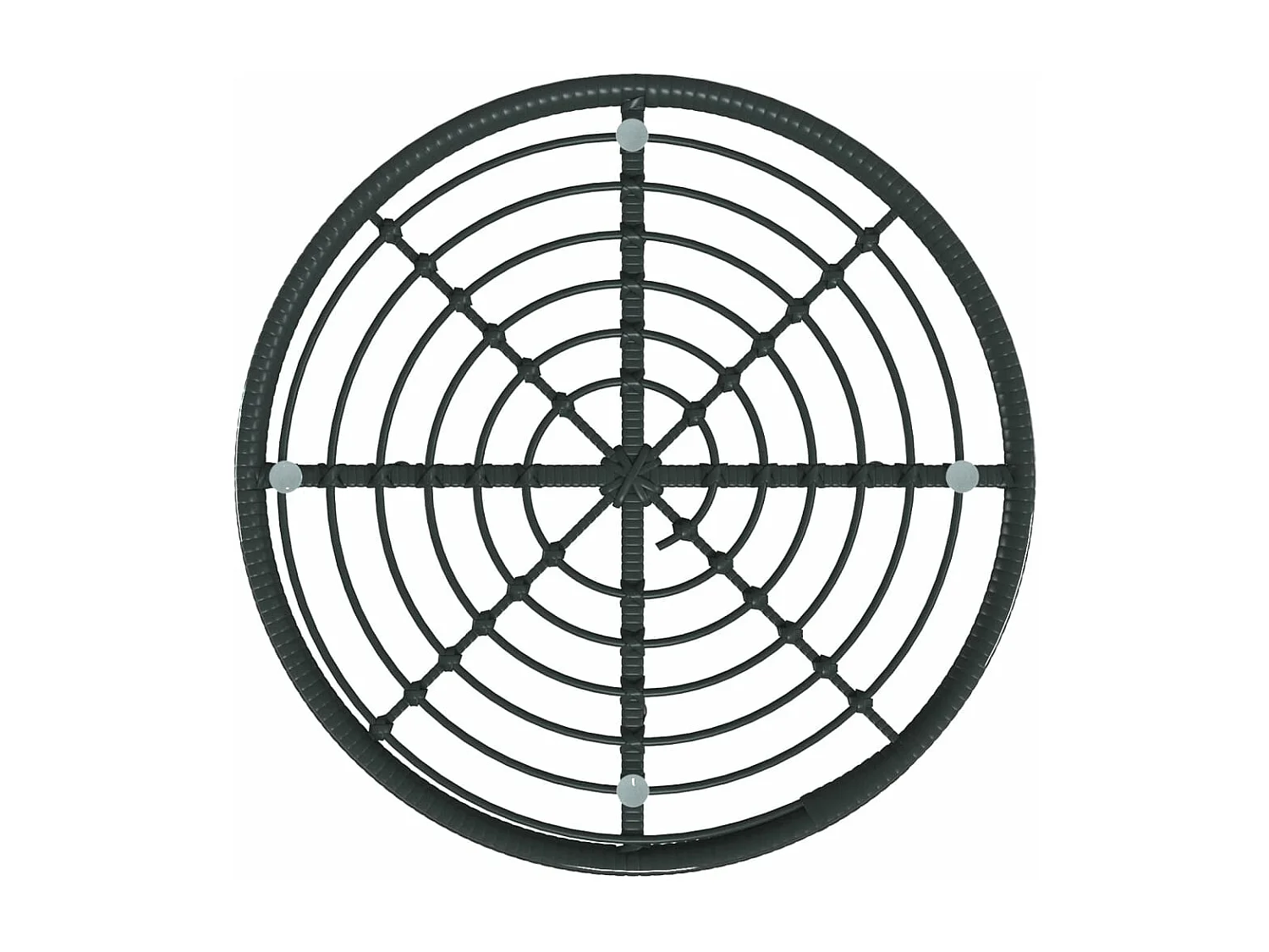 Ensemble à manger de jardin 5 pcs Noir Résine tressée