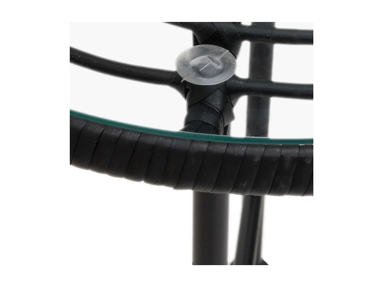 5-delige Tuinset poly rattan zwart