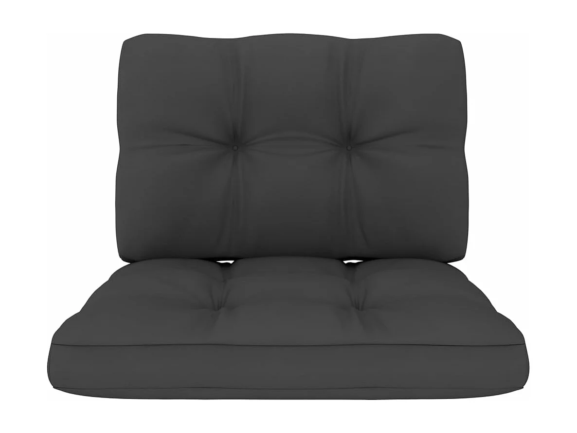 Salon de jardin 3 pcs avec coussins Bois de pin imprégné 7