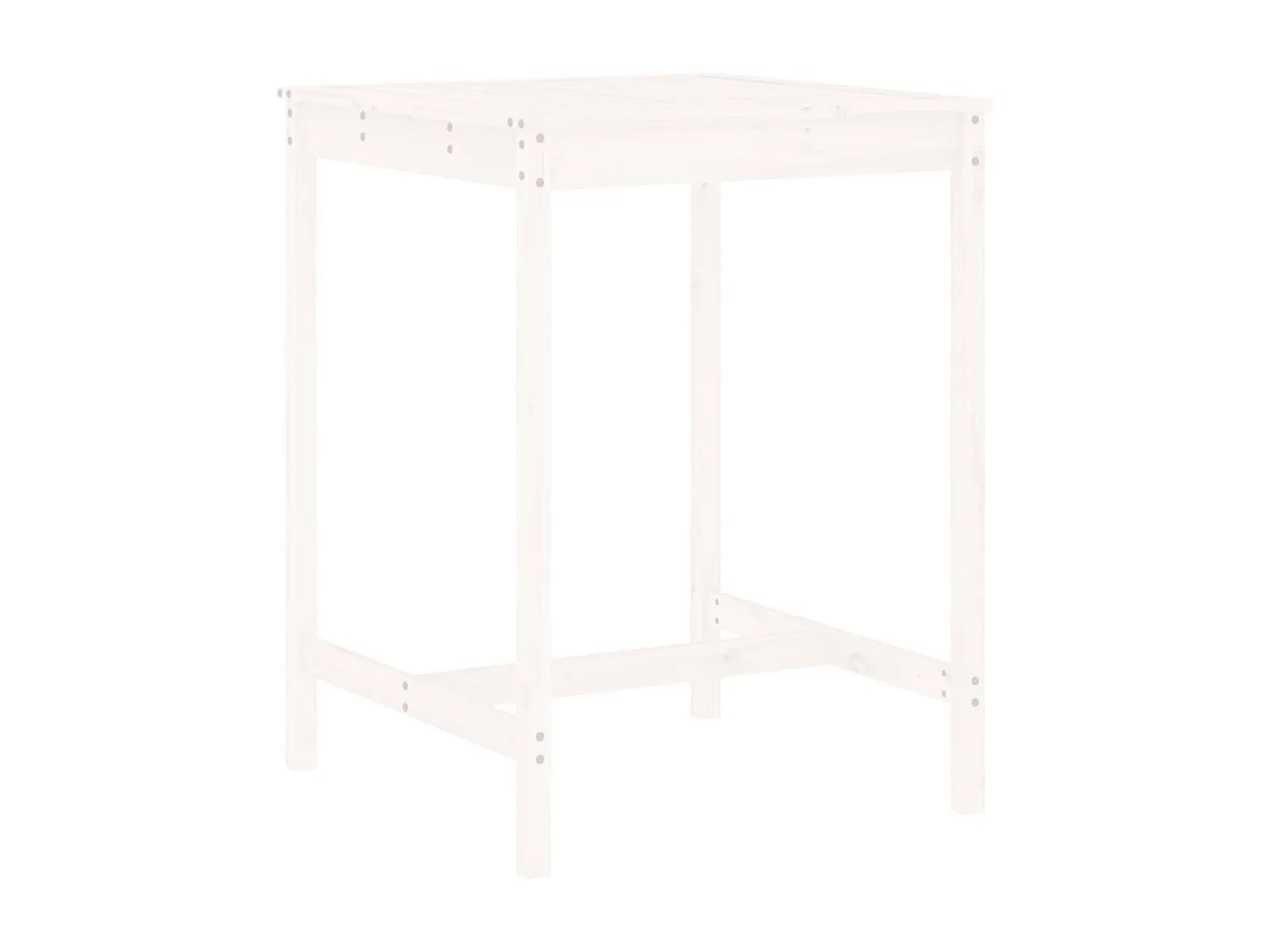 Ensemble de bar de jardin 3 pcs blanc bois de pin massif