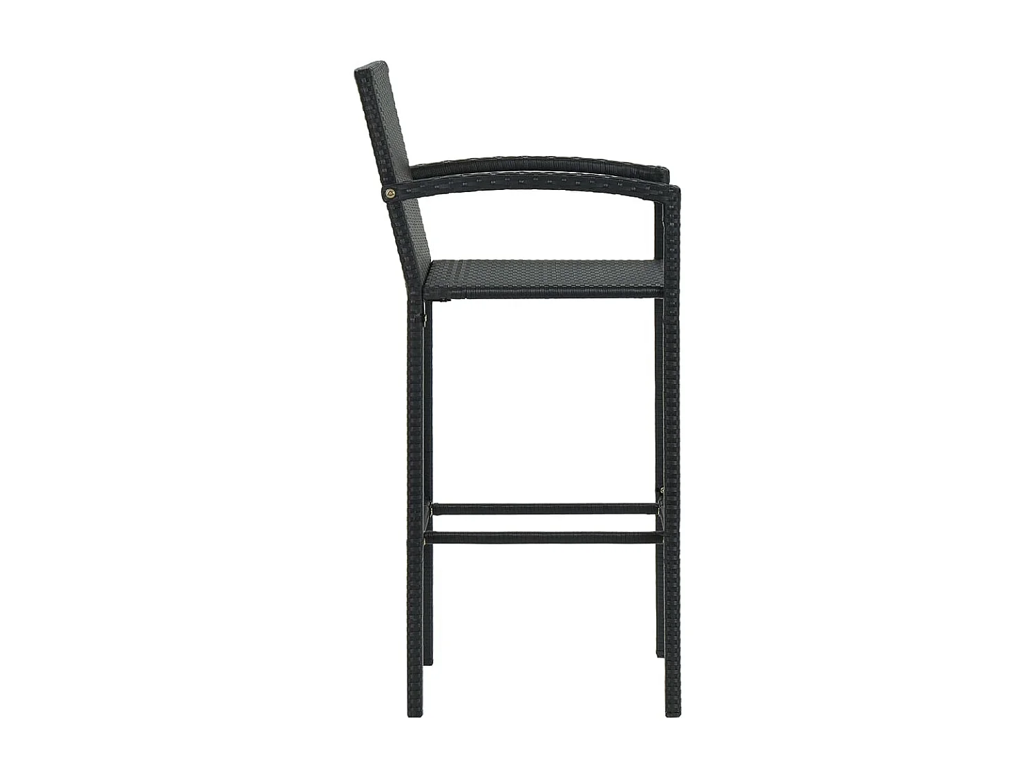 Ensemble de bar de jardin 3 pcs Résine tressée Noir 2