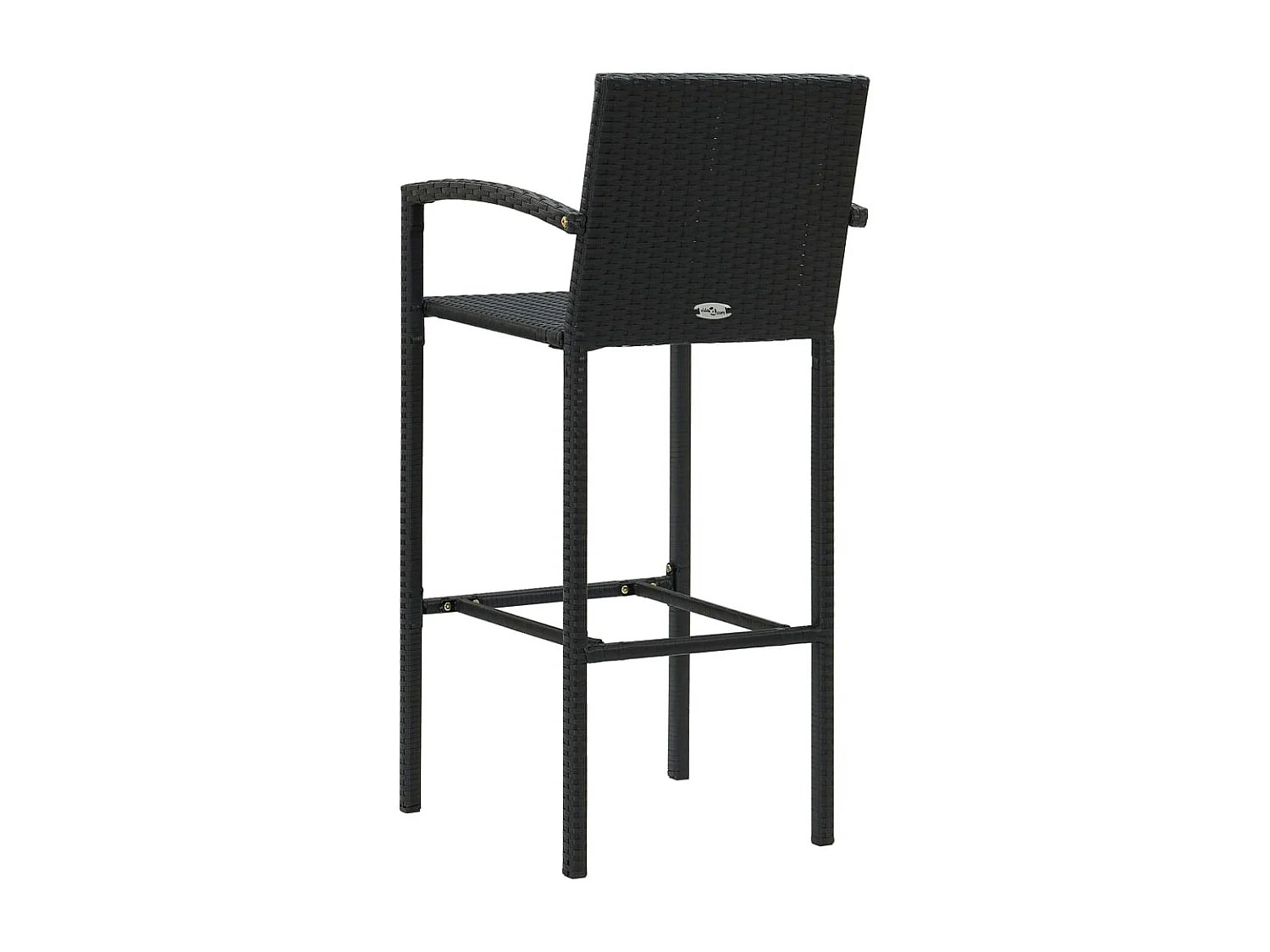 Ensemble de bar de jardin 3 pcs Résine tressée Noir 2