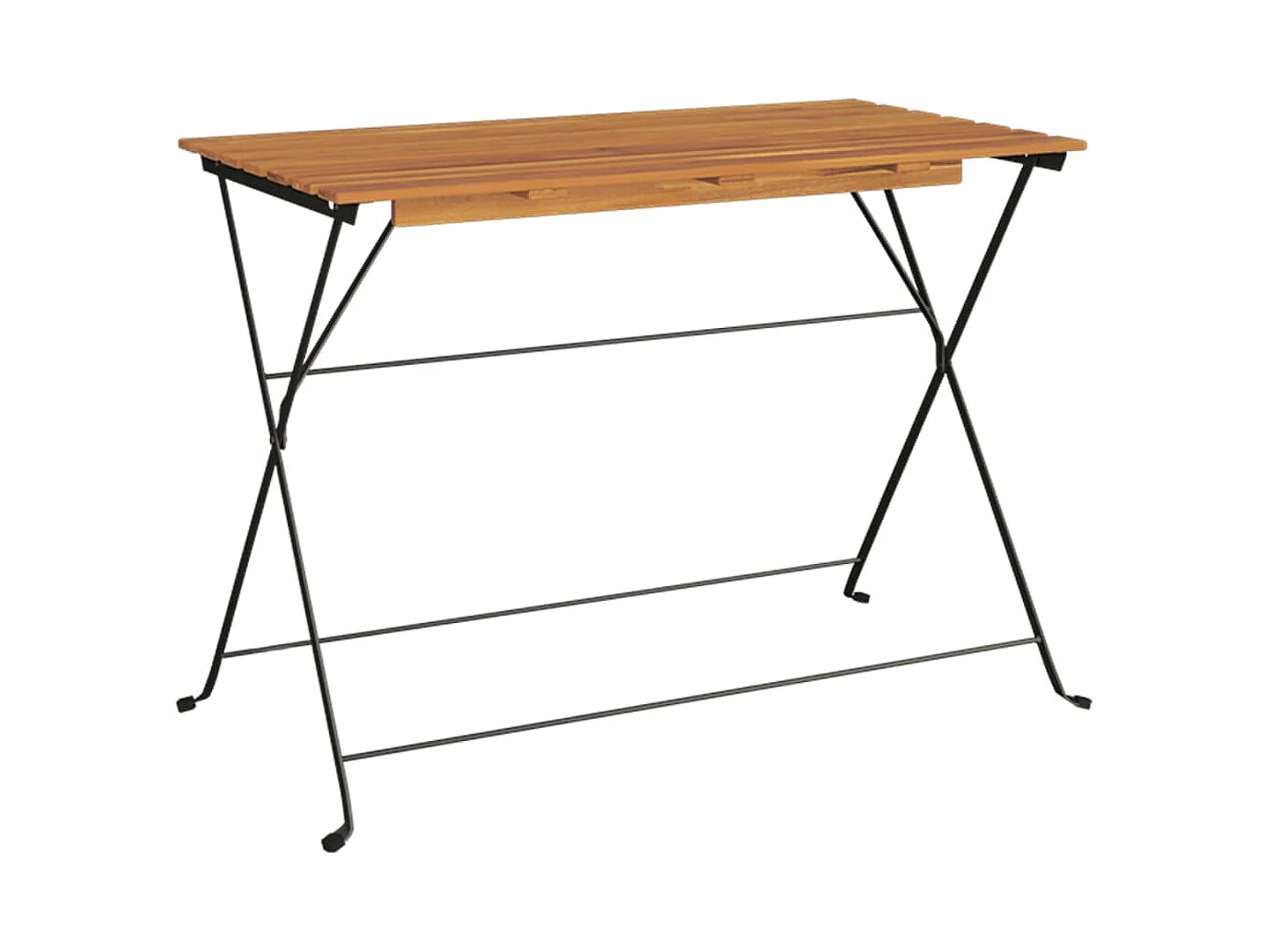 Ensemble de bistro pliable 5 pcs Bois d'acacia solide et acier