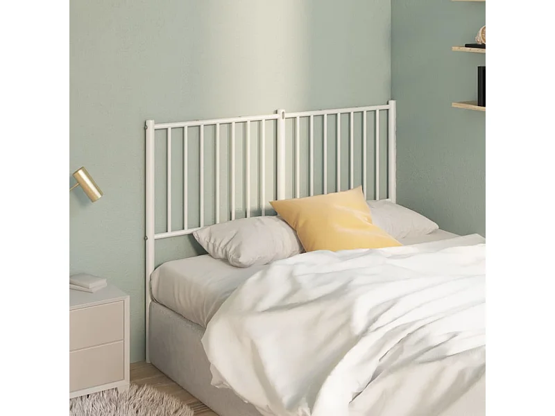 Tête de lit métal blanc 120cm