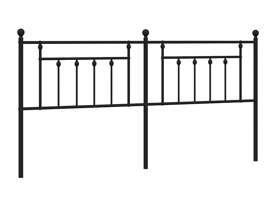 Tête de lit métal noir 193cm