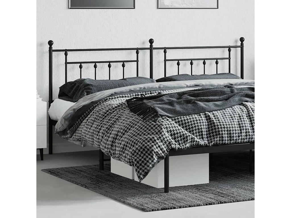 Tête de lit métal noir 193cm