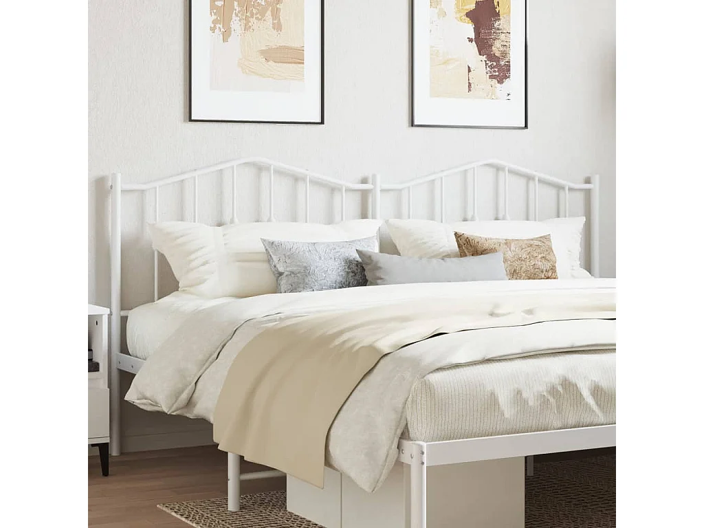 Tête de lit métal blanc 193cm