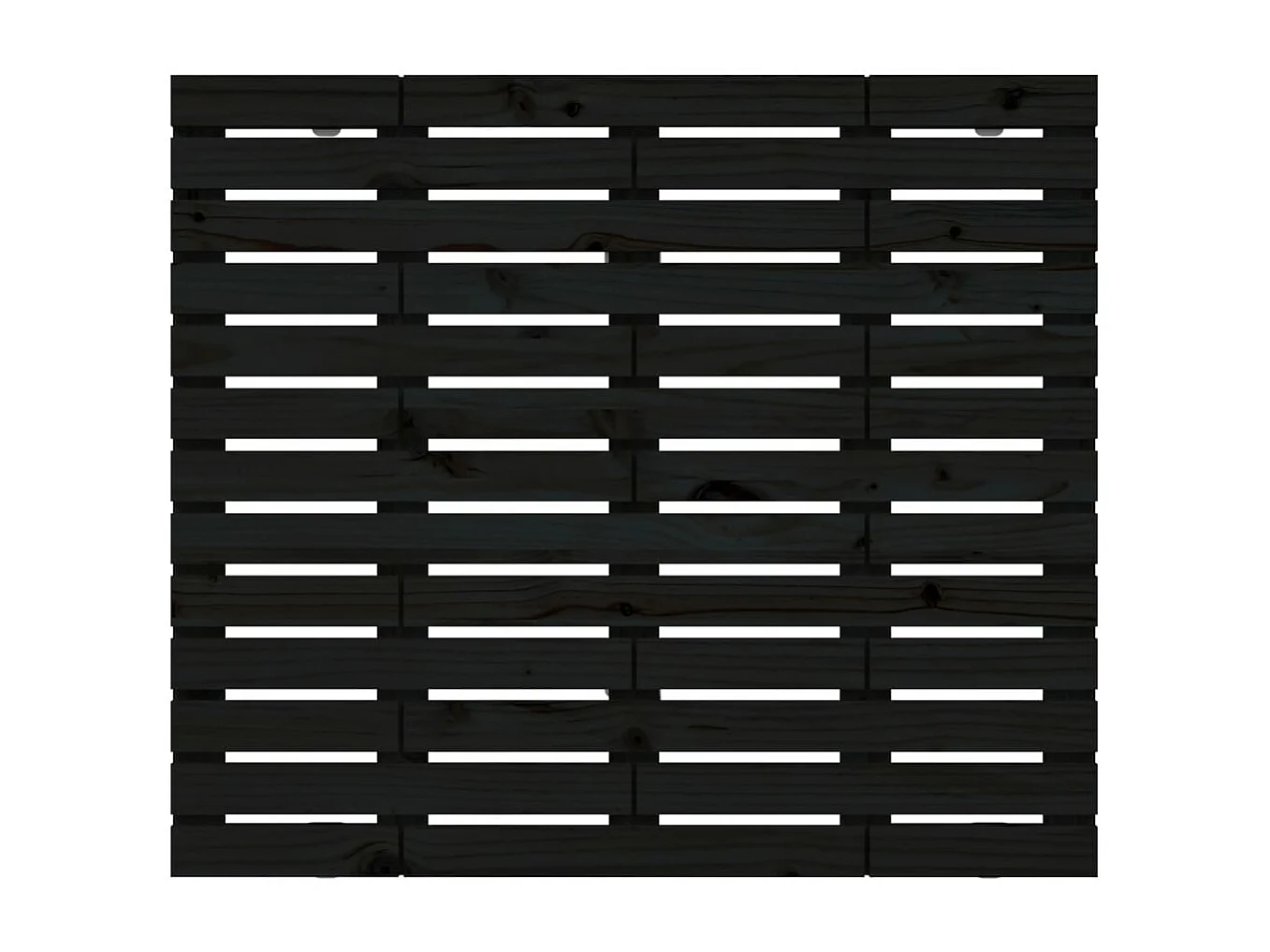 Tête de lit murale Noir 96x3x91,5 Bois massif de pin