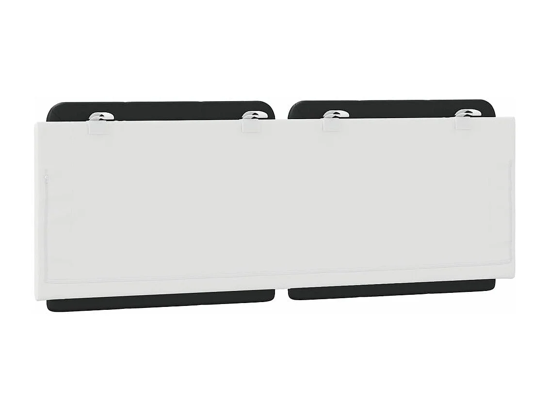 Coussin de tête de lit noir et blanc 120cm similicuir