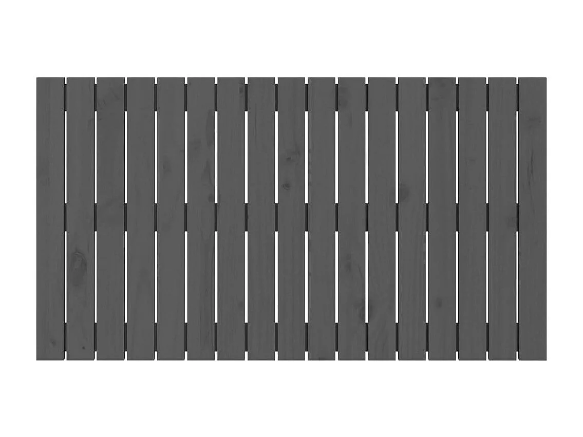 Tête de lit murale Gris 108x3x60 Bois massif de pin