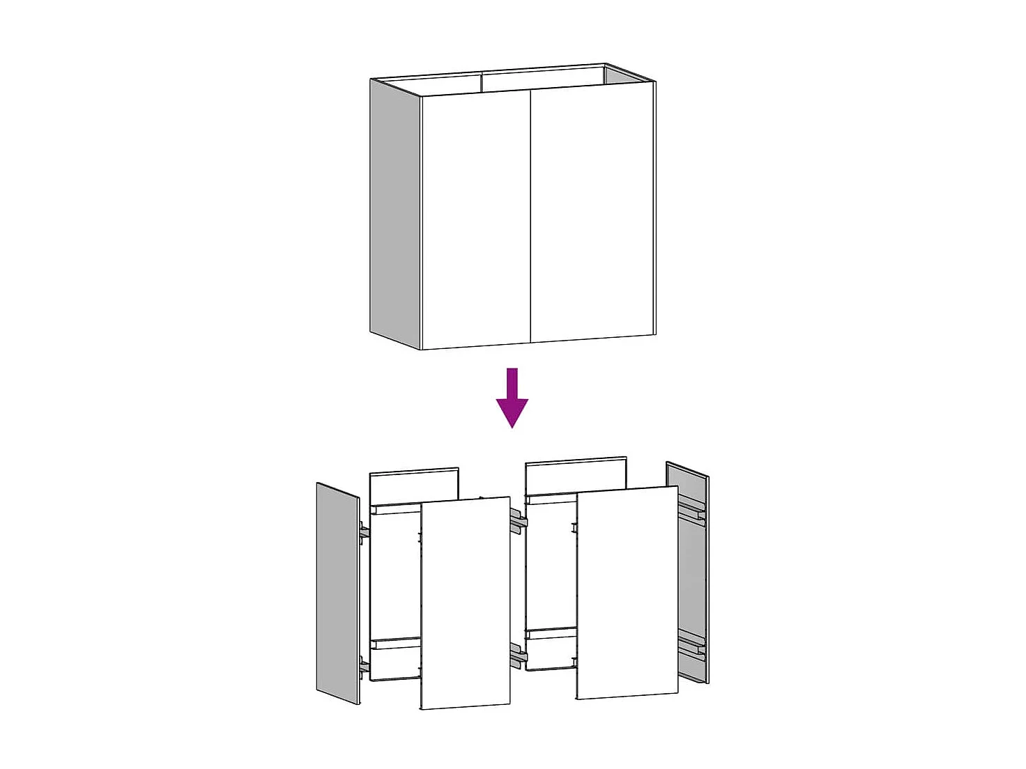 Tête de lit murale Gris 108x3x60 Bois massif de pin
