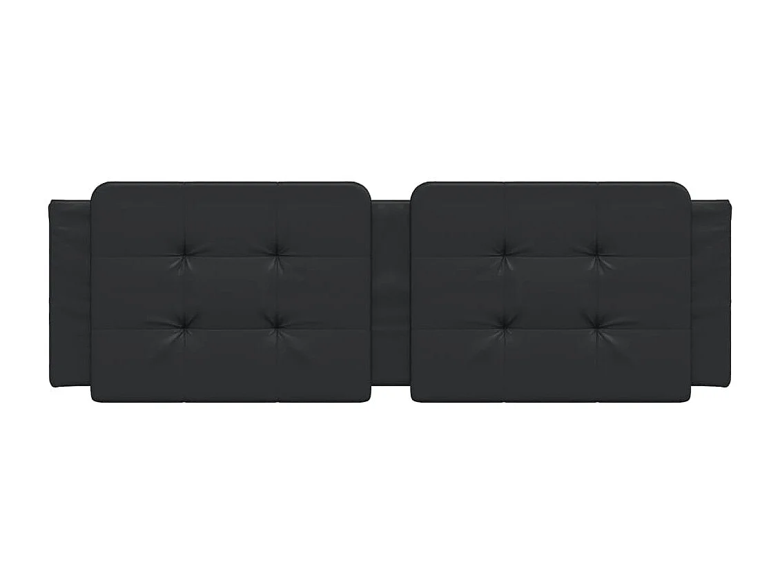 Coussin de tête de lit noir 160cm similicuir