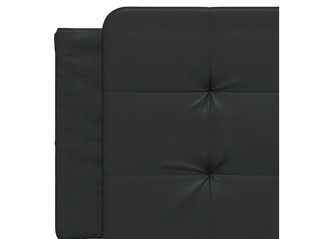 Coussin de tête de lit noir 160cm similicuir