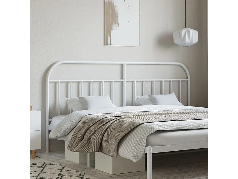 Tête de lit métal blanc 193cm