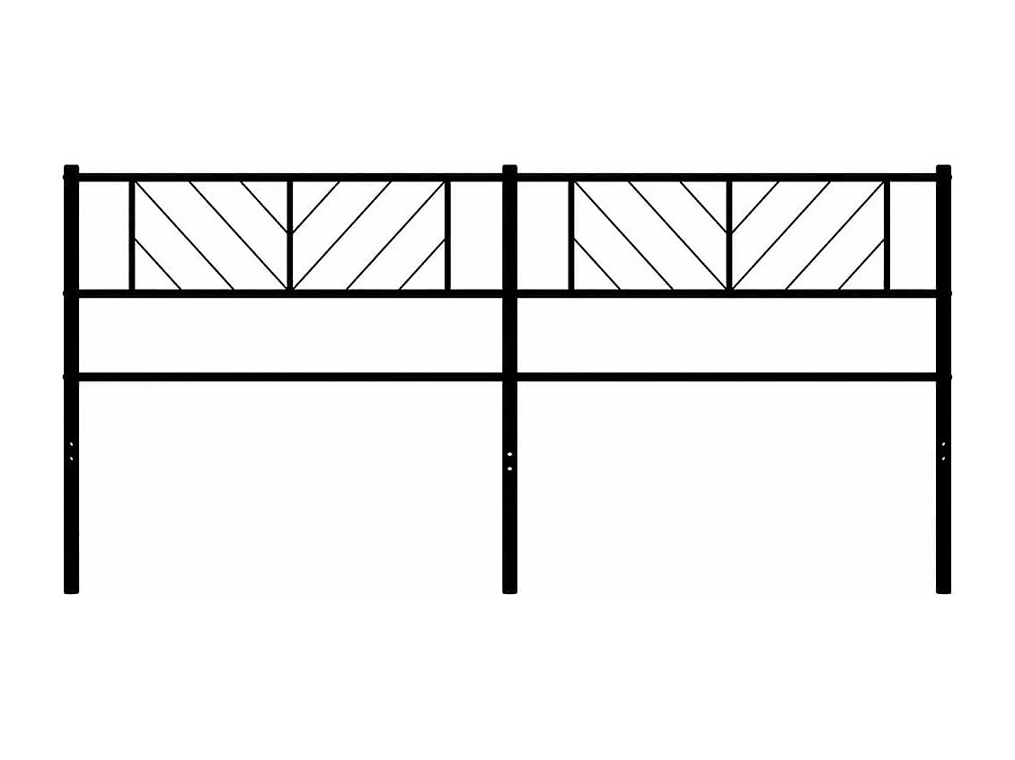 Tête de lit métal noir 200cm