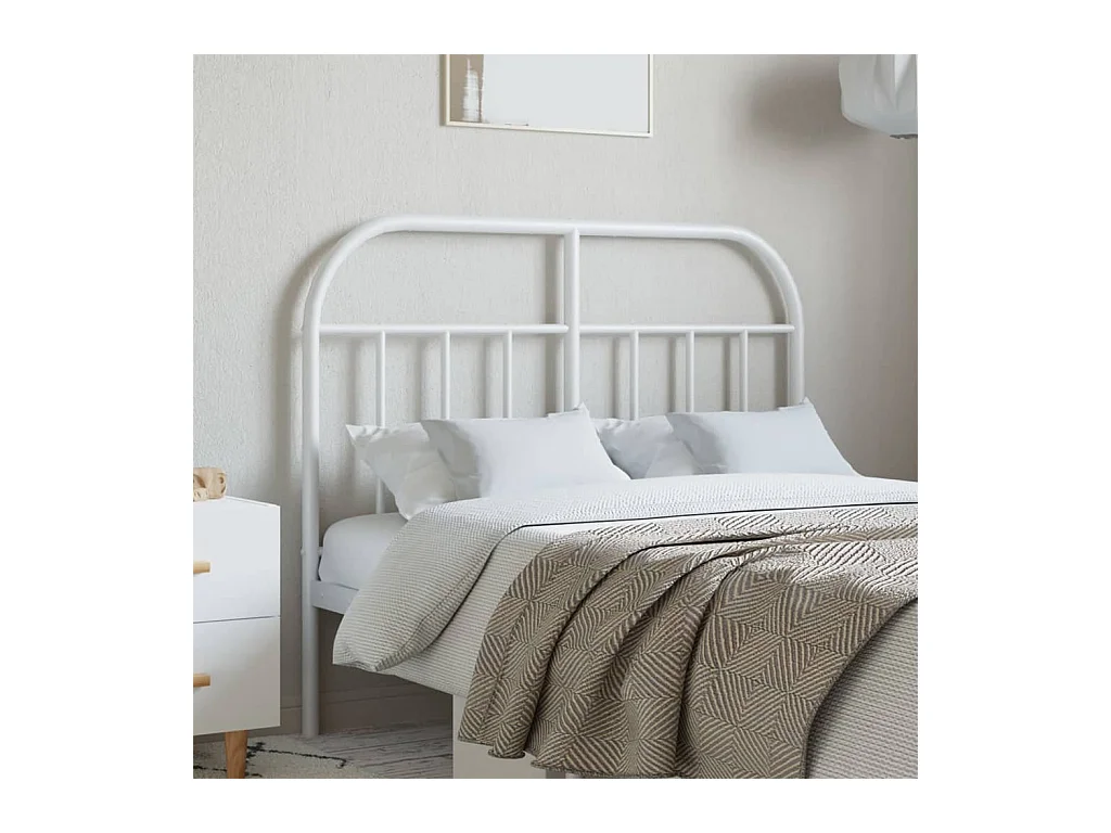 Tête de lit métal blanc 120cm