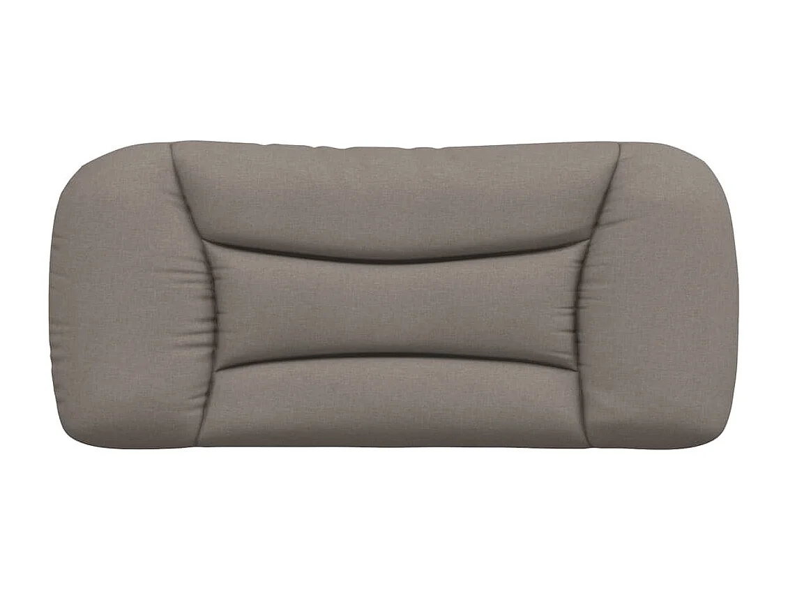 Coussin de tête de lit taupe 90cm tissu