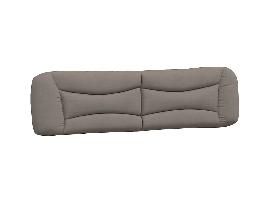 Coussin de tête de lit taupe 200cm tissu