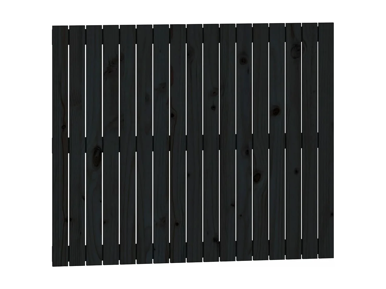 Tête de lit murale Noir 108x3x90 Bois massif de pin