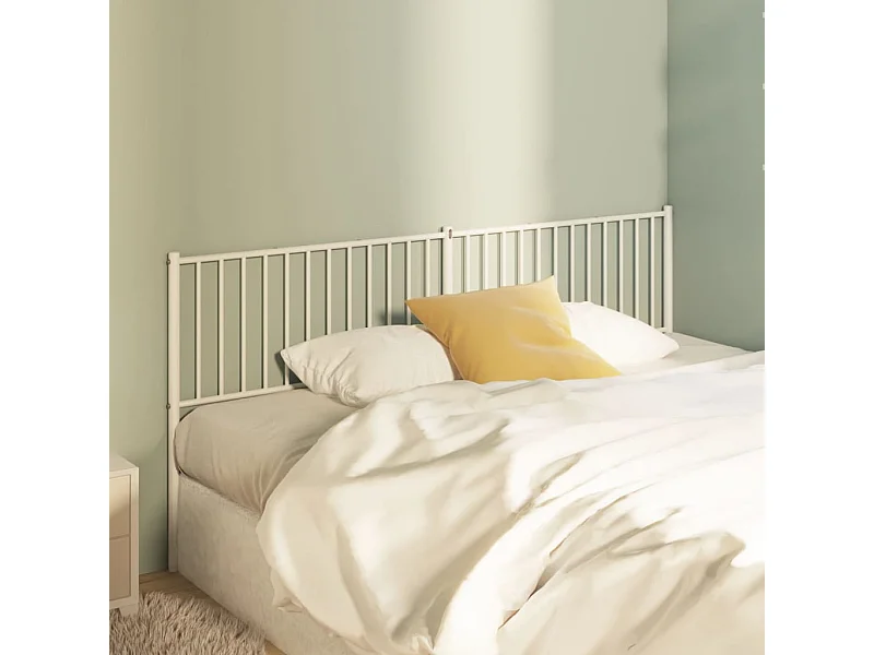 Tête de lit métal blanc 193cm