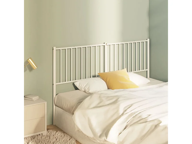 Tête de lit métal blanc 150cm