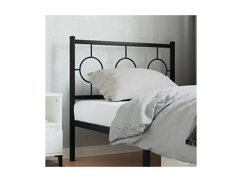 Tête de lit métal noir 90cm