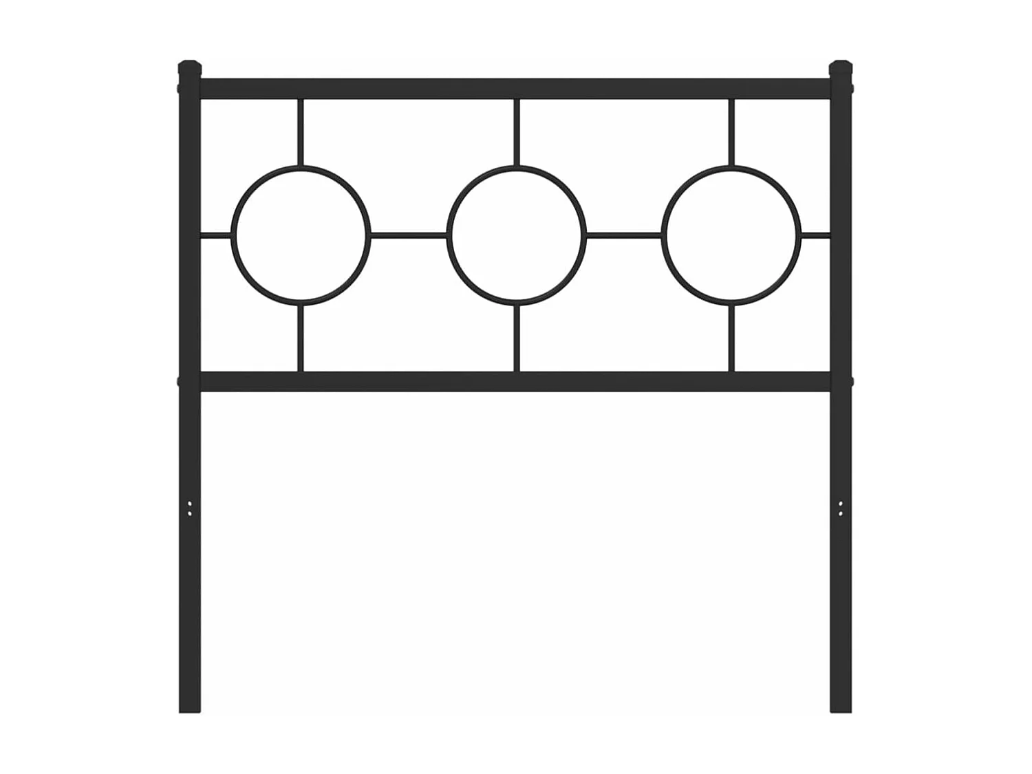 Tête de lit métal noir 90cm