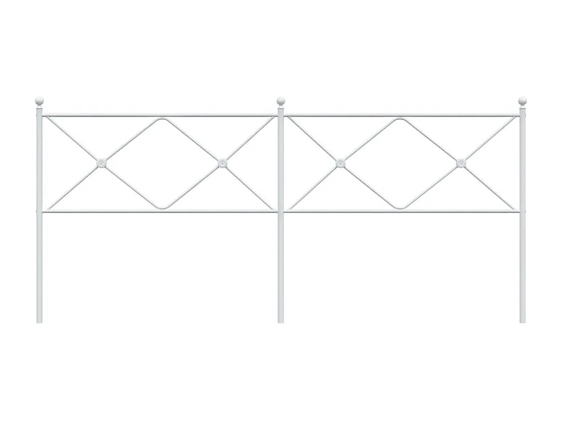 Tête de lit métal blanc 193cm