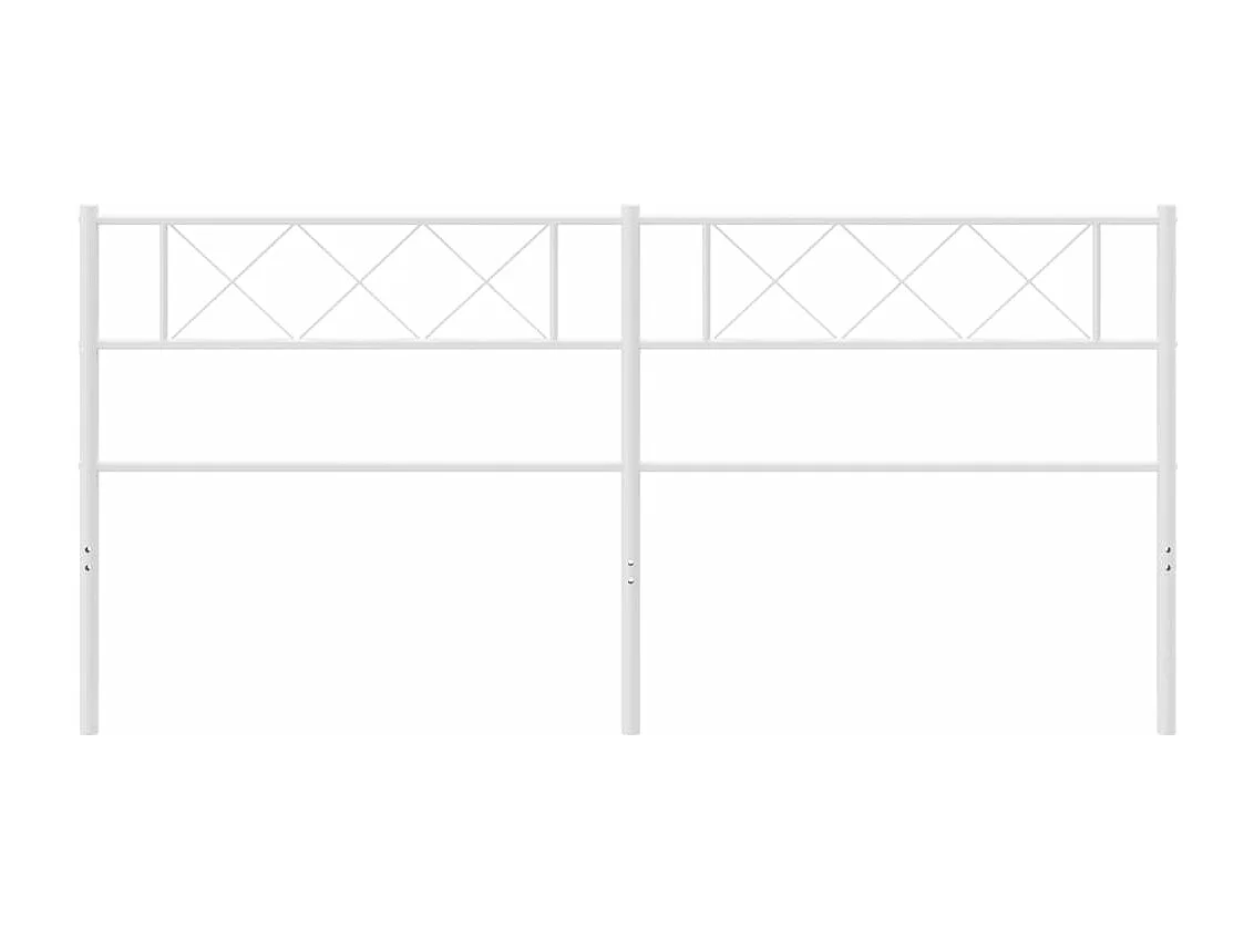 Tête de lit métal blanc 193cm