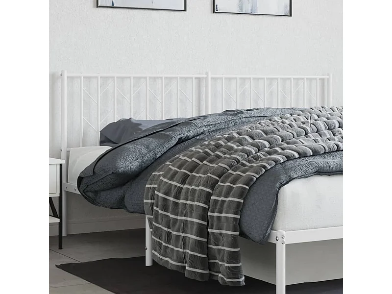 Tête de lit métal blanc 180cm