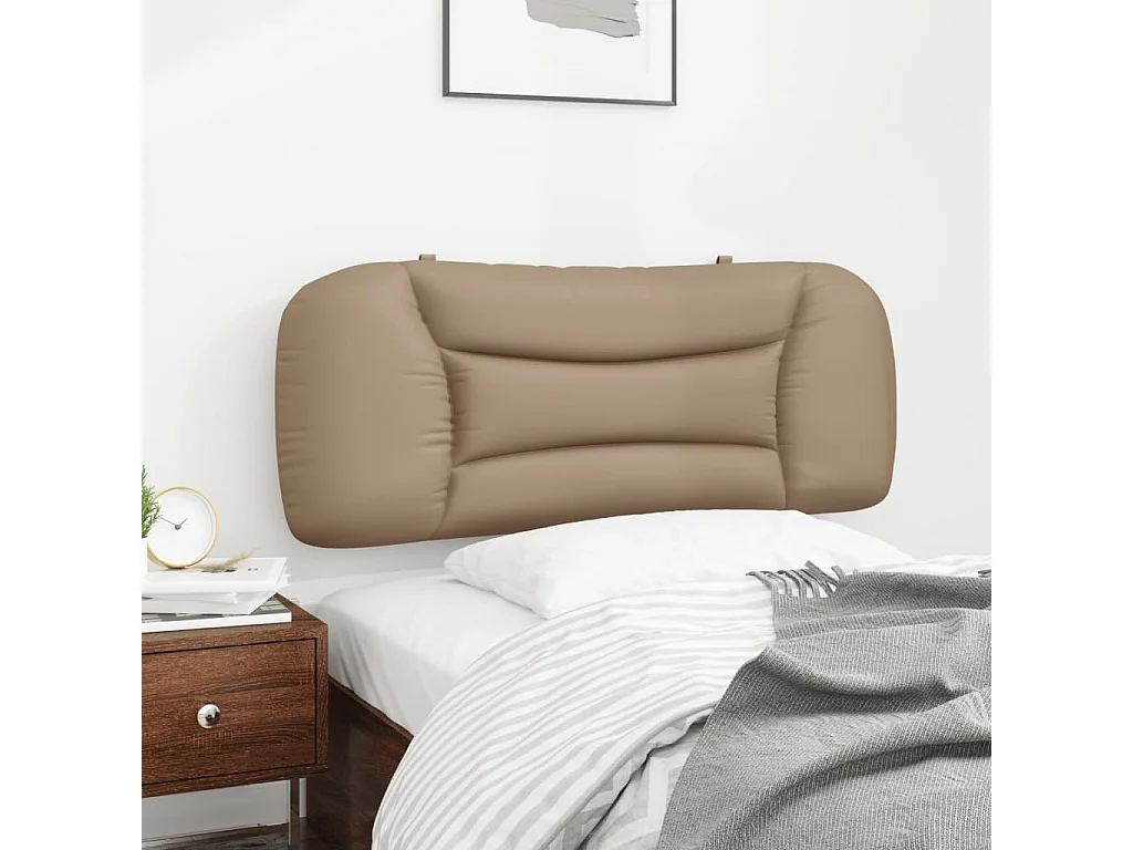 Coussin de tête de lit cappuccino 100cm similicuir