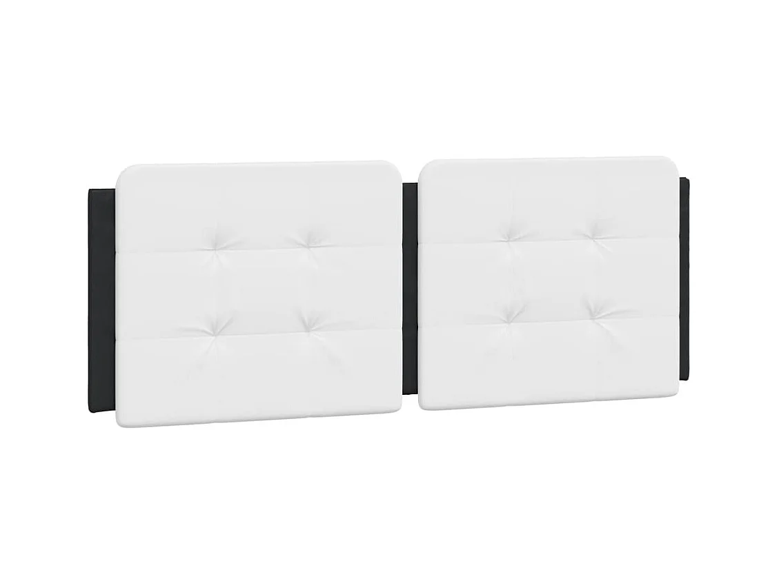 Coussin de tête de lit noir et blanc 120cm similicuir