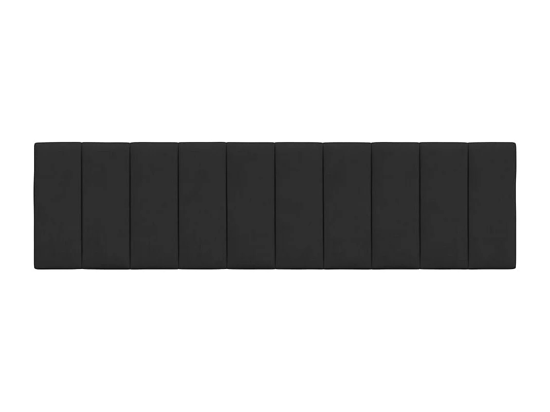 Coussin de tête de lit noir 180cm velours