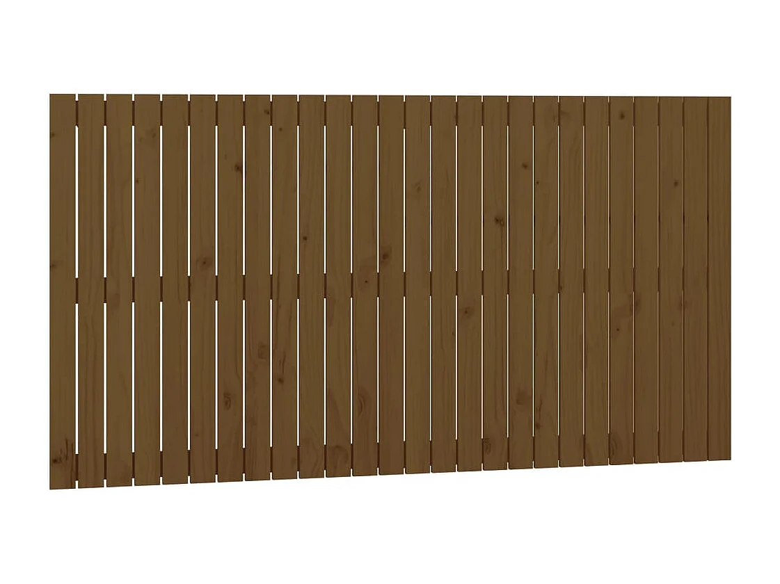 Tête de lit murale Marron miel 166x3x90 Bois massif de pin