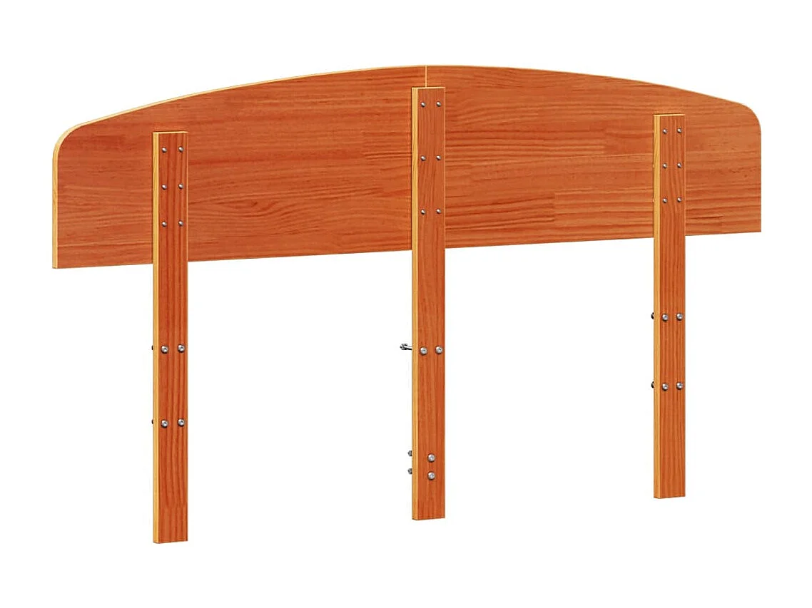 Tête de lit marron 160cm bois massif de pin