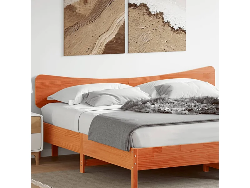 Tête de lit cire marron 200cm bois massif de pin