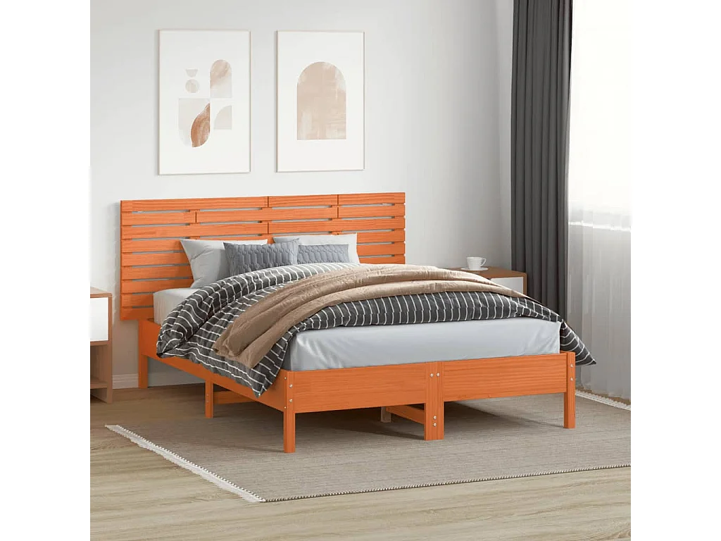 Tête de lit murale 166x3x63 Bois massif de pin
