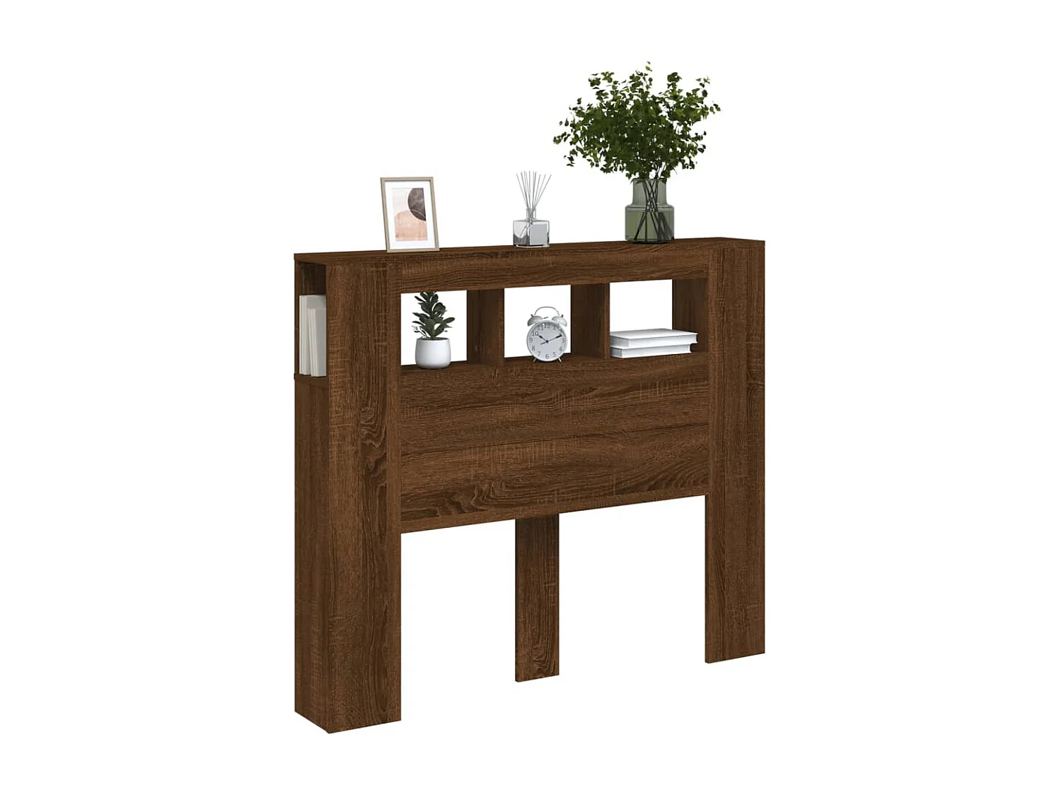 Tête de lit à LED chêne marron 120x18,5x103,5 bois ingénierie