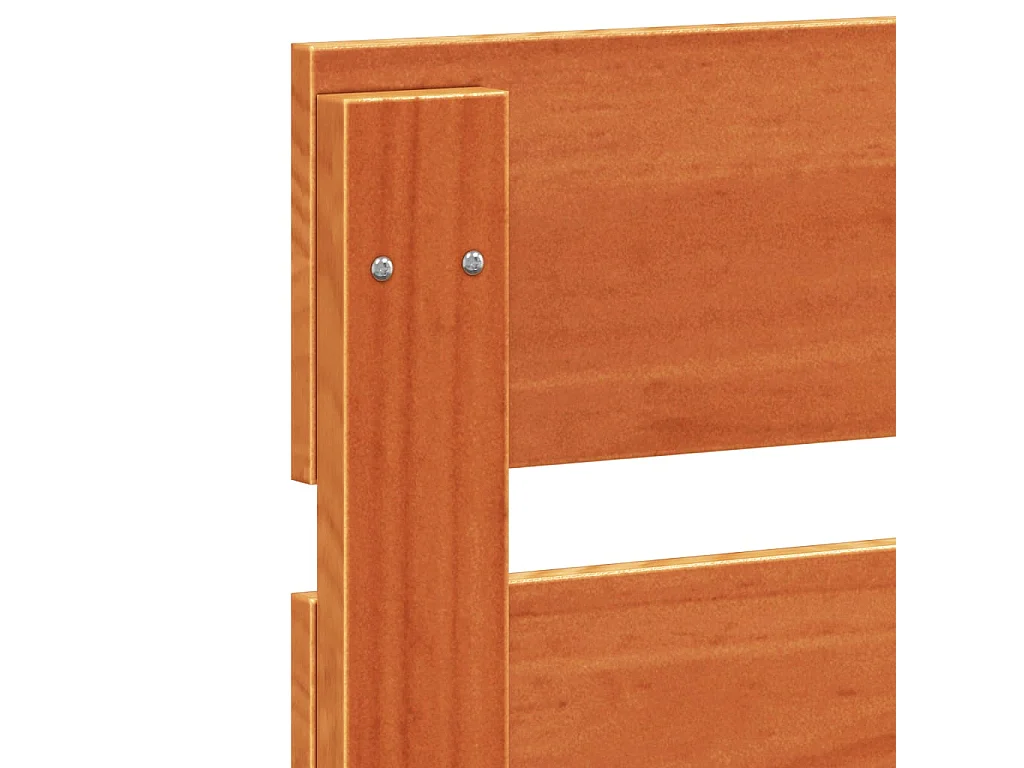 Tête de lit marron 150cm bois massif de pin