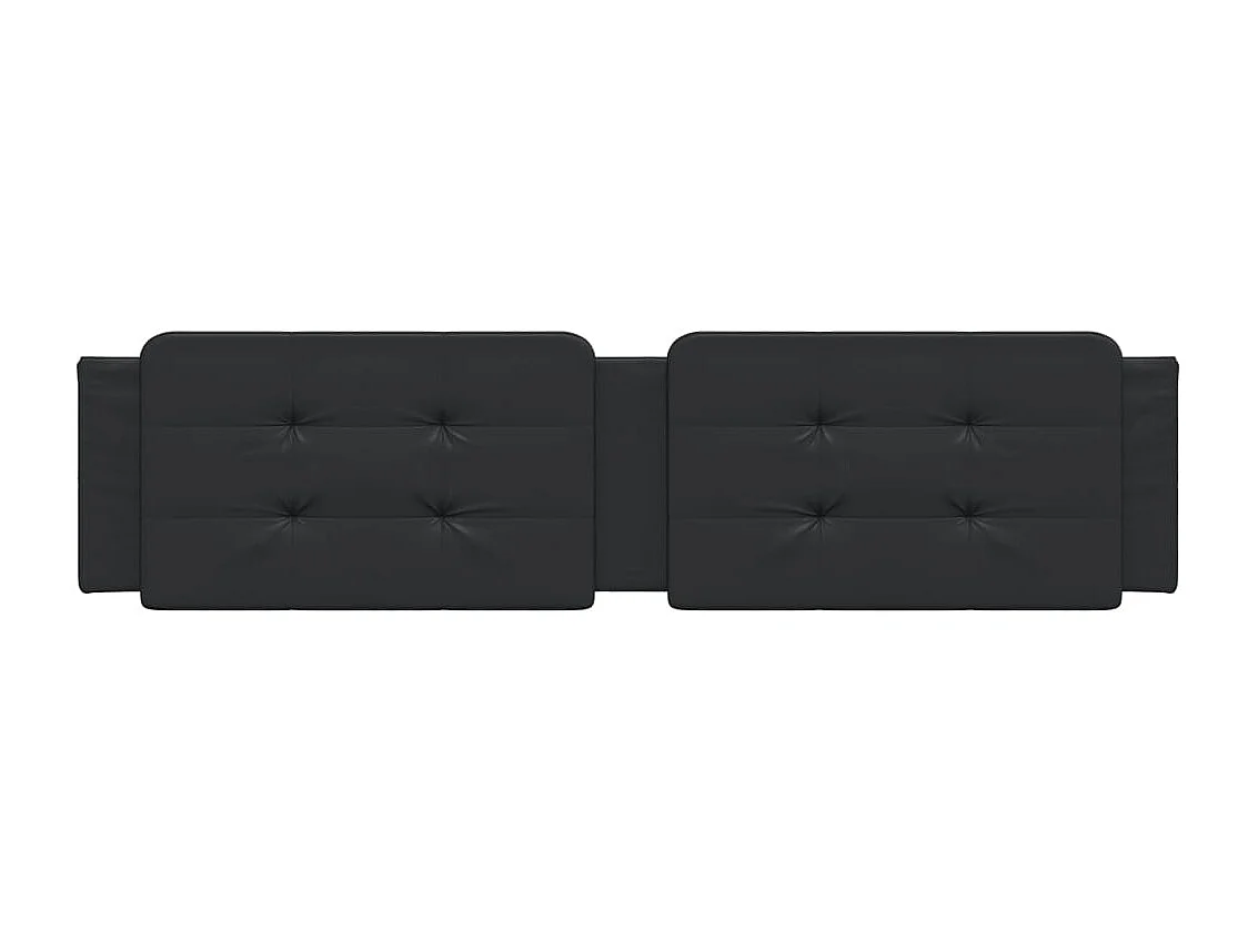 Coussin de tête de lit noir 200cm similicuir