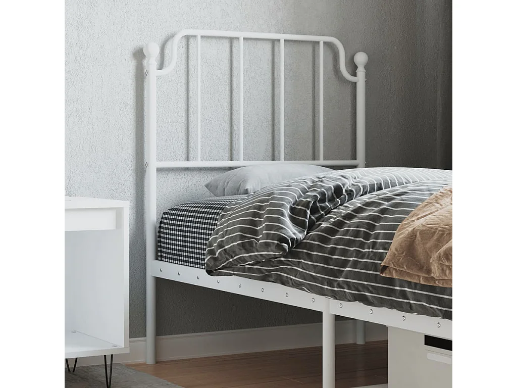 Tête de lit métal blanc 75cm