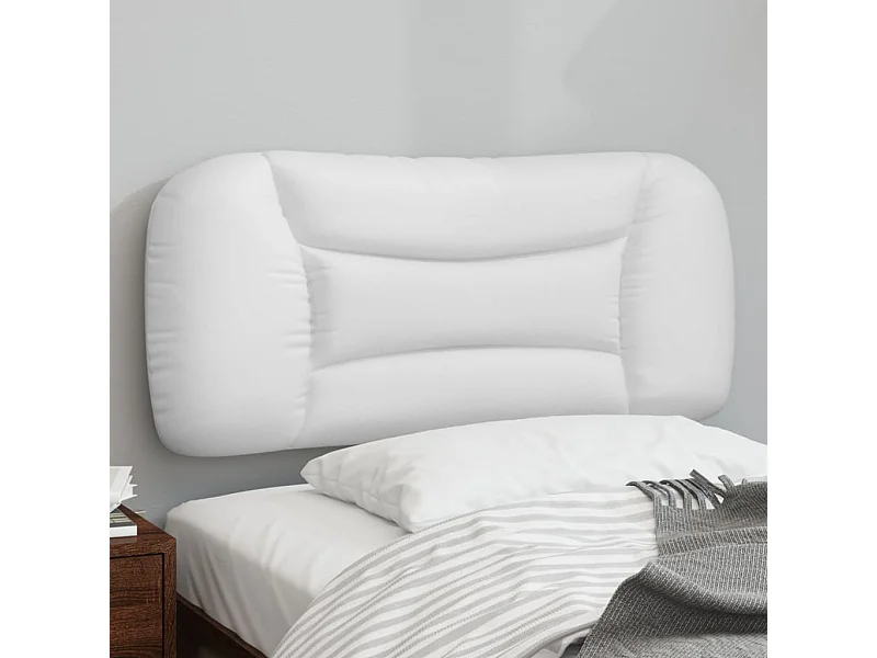 Coussin de tête de lit blanc 80cm similicuir