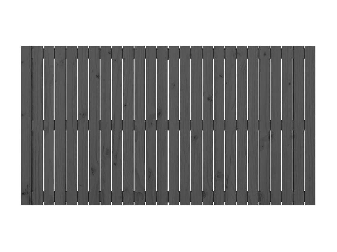 Tête de lit murale Gris 166x3x90 Bois massif de pin