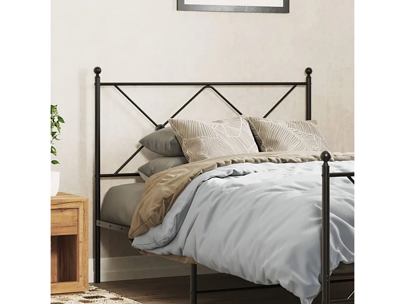 Tête de lit métal noir 100cm